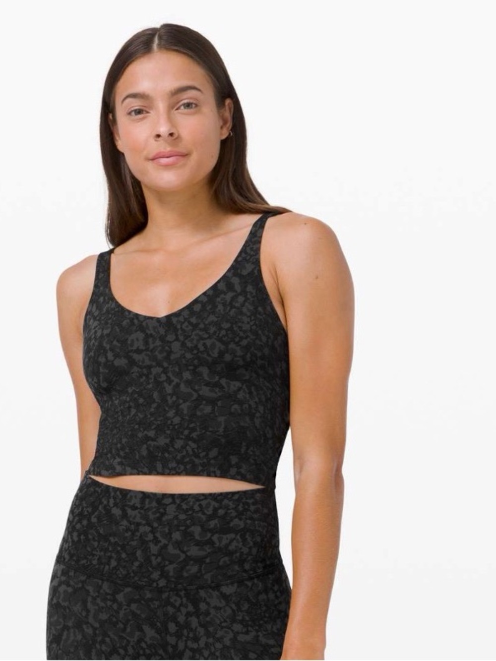 Lululemon Align Tank, Wild Thing Camo Deep Coal Multi, size 4